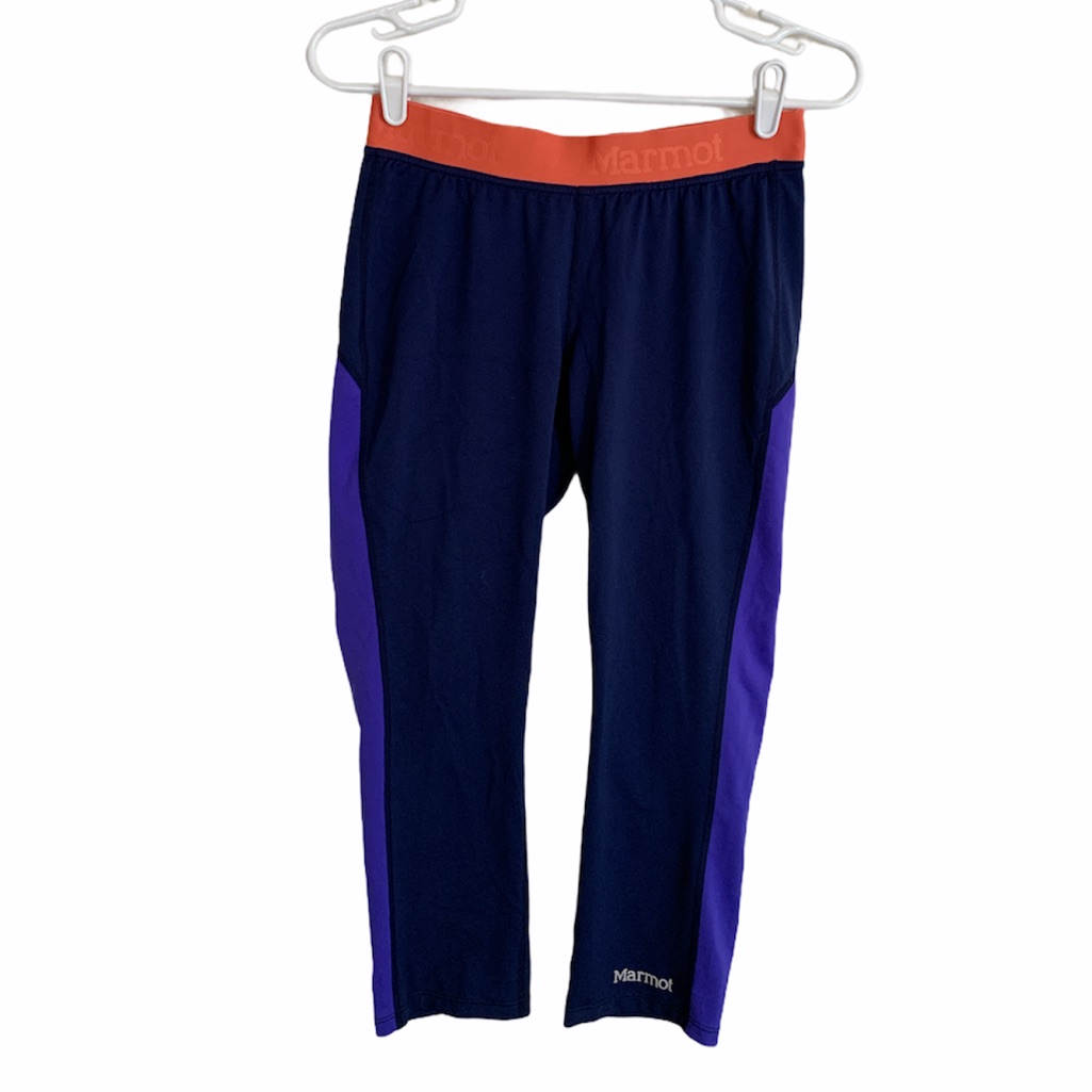 Marmot Color Block Crop Leggings - Blue M